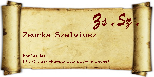 Zsurka Szalviusz névjegykártya
